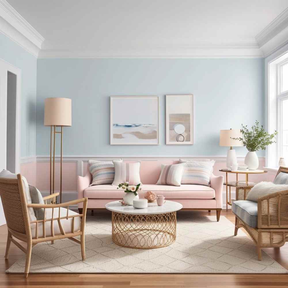 pastel pink dan pastel biru