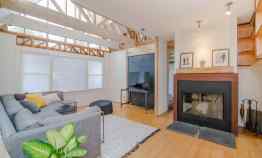 interior, desain, ruang keluarga, minimalis, sederhana, vintage, monokrom