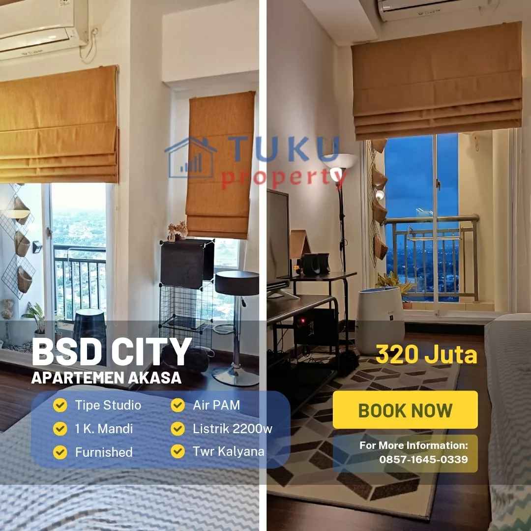 apartemen akasa bsd tower kalyana rapih dan terawat