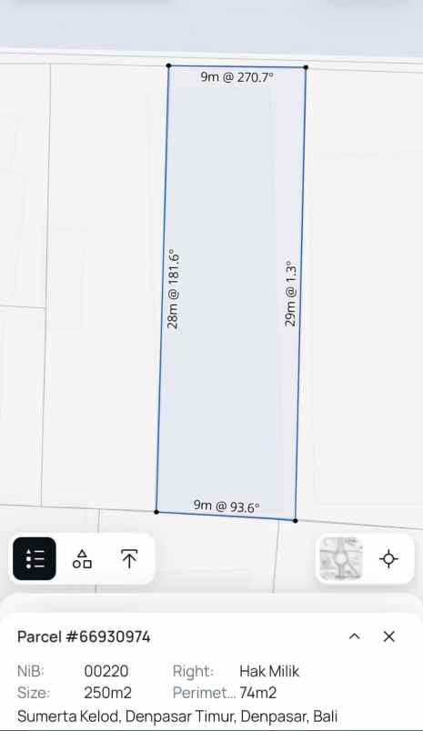 dijual 2 5 are jl drupadi sumerta klod renon denpasar