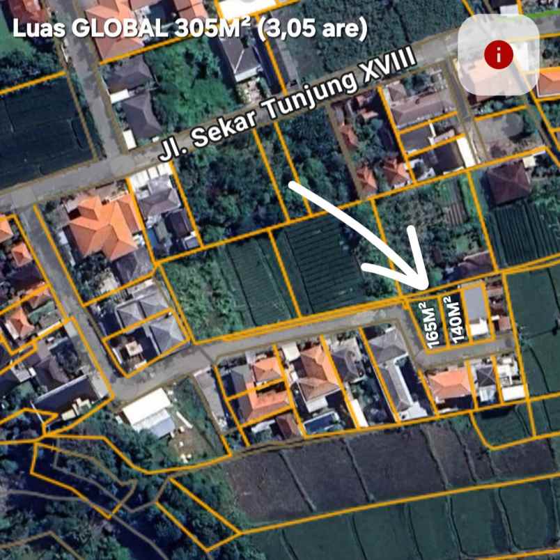 dijual 2 5 are jl drupadi sumerta klod renon denpasar