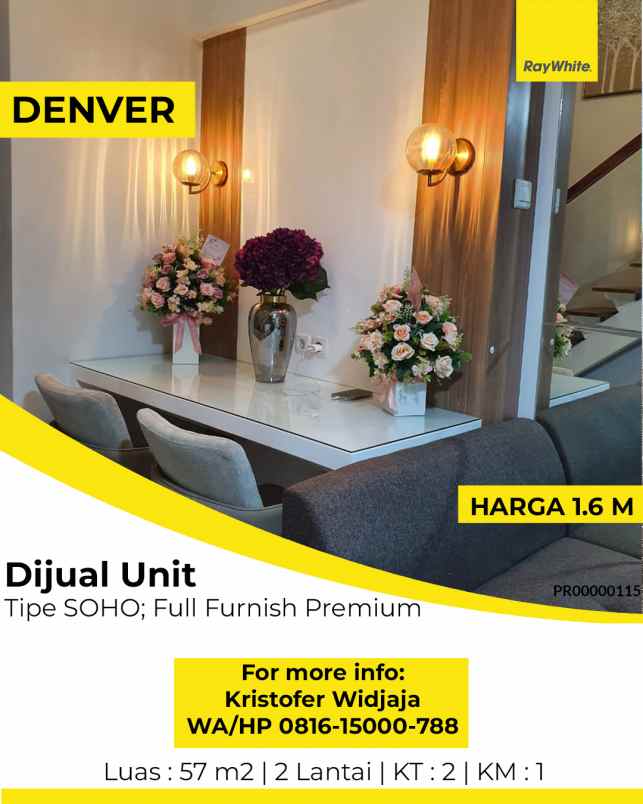 dijual apartemen denver citraland
