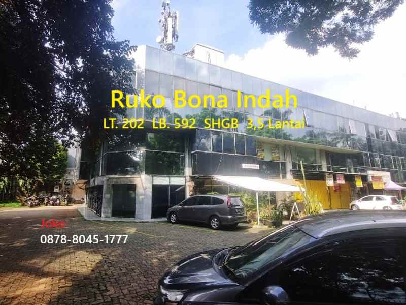 dijual ruko gudang kantor jl bona indah