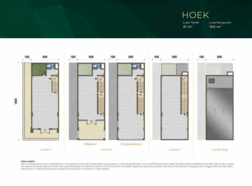 dijual ruko gudang kantor ruko emerald summarecon