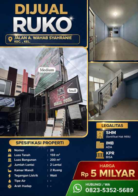 dijual ruko samarinda ulu kalimantan timur