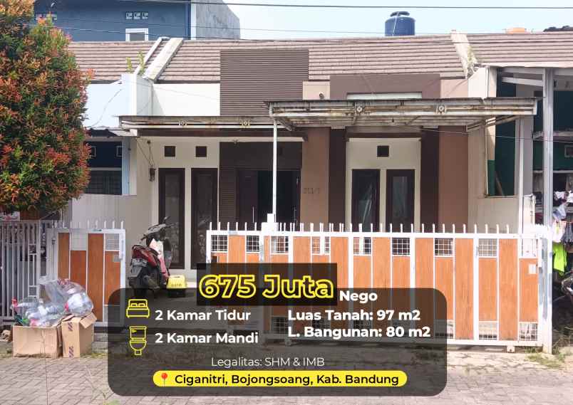 dijual rumah 2 km ke kampus telkom