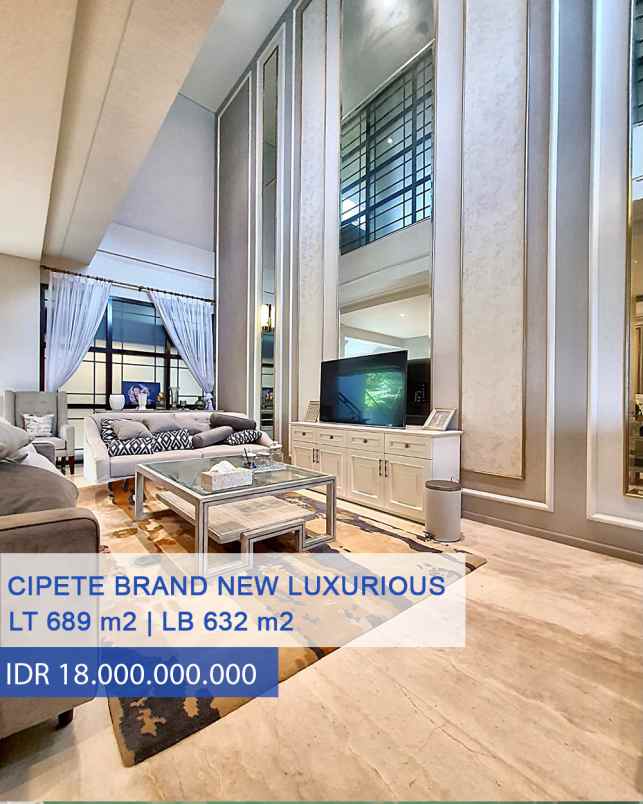 Dijual Rumah Mewah Baru Siap Huni Di Cipete Jakarta Selatan