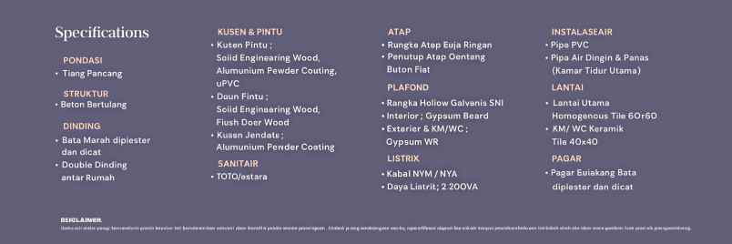 dijual rumah cluster chelia scg