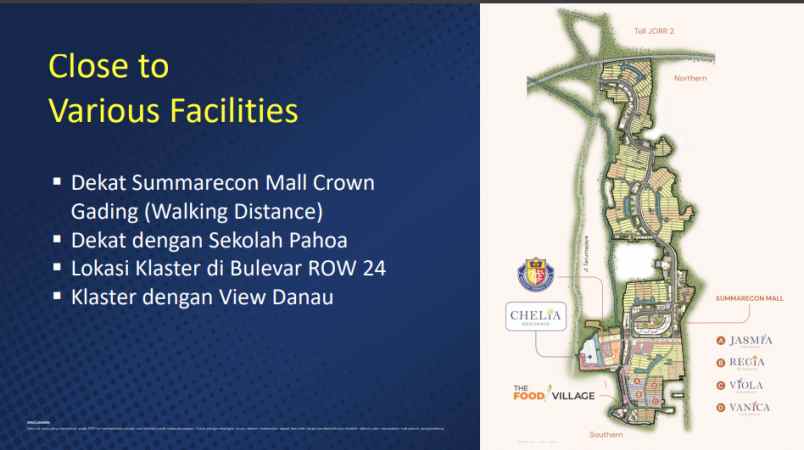 dijual rumah cluster chelia scg