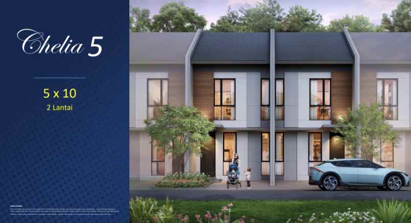 dijual rumah cluster chelia scg