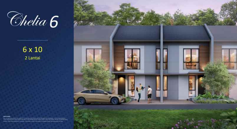 dijual rumah cluster chelia scg