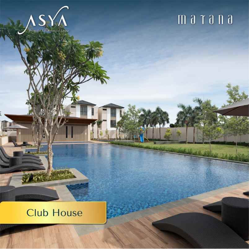 dijual rumah cluster matana asya jgc