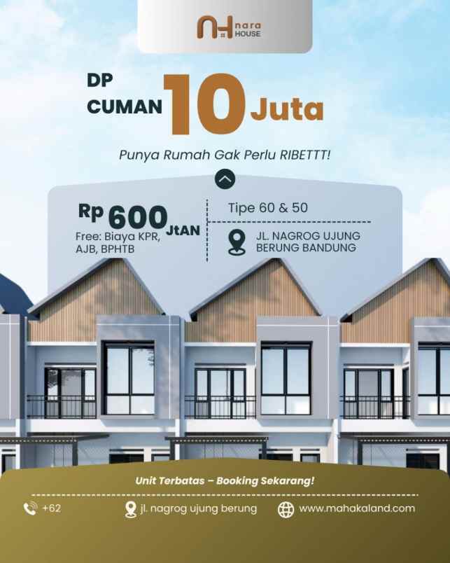 dijual rumah cluster ujungberung kodya