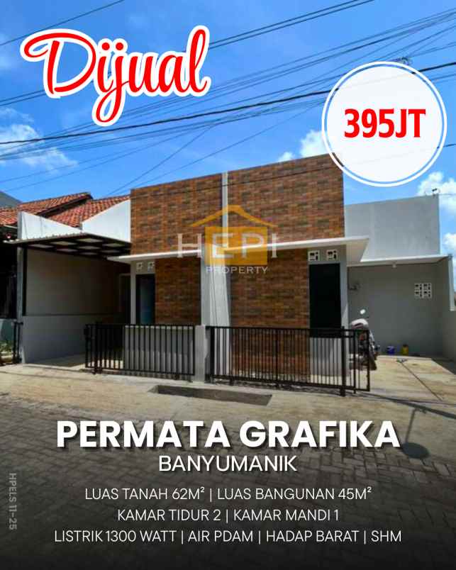 dijual rumah di permata grafika banyumanik semarang