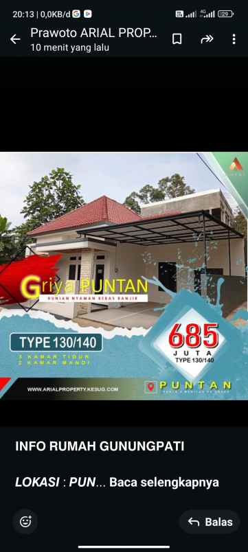 dijual rumah di puntan gunung pati semarang