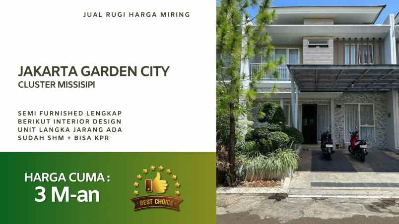 dijual rumah jakarta garden city cakung