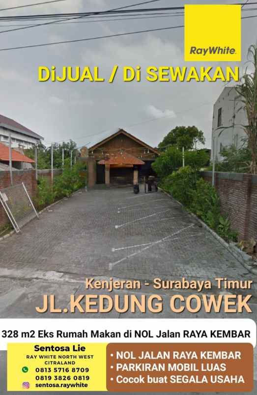 dijual rumah jalan kedung cowek