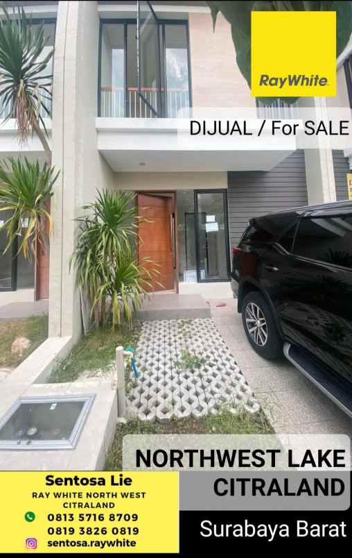 dijual rumah jalan northwest lake citraland