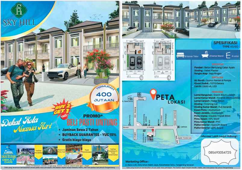 dijual rumah jl ciater wareng gunung sindur