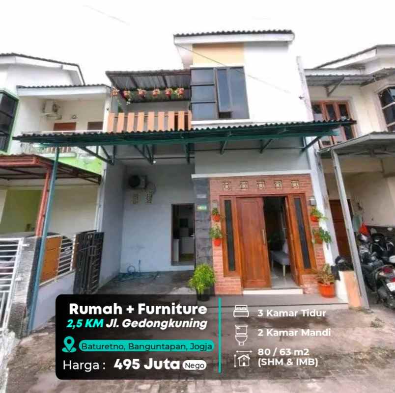 dijual rumah jl gedongkuning