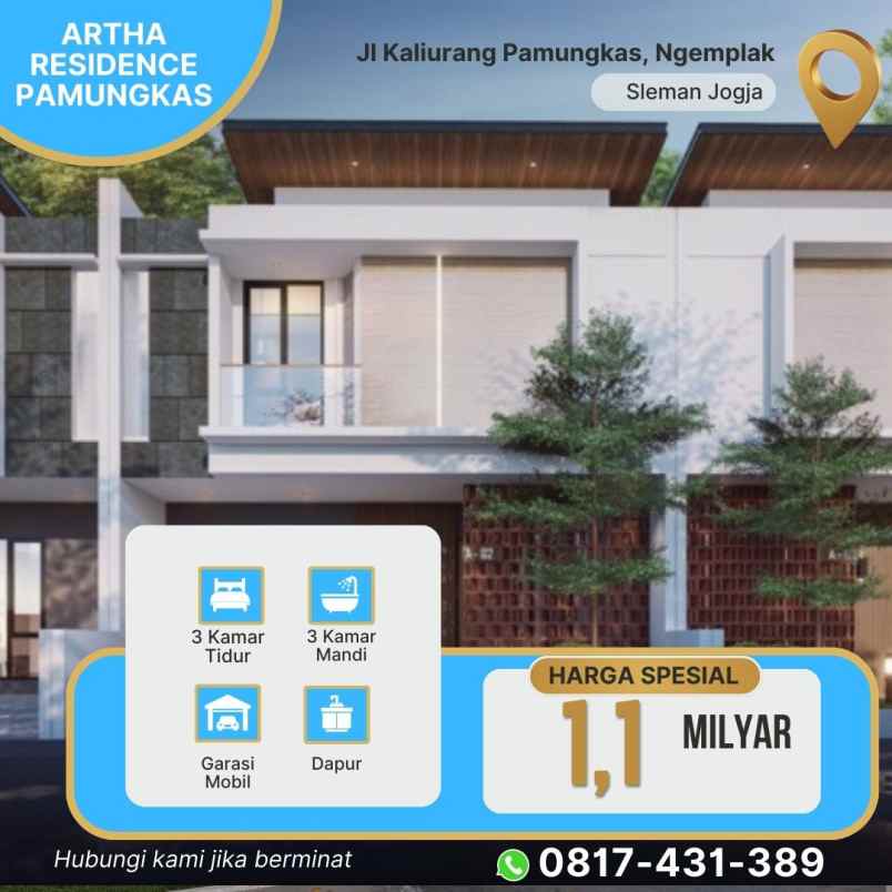 dijual rumah jl kaliurang pamungkas sleman