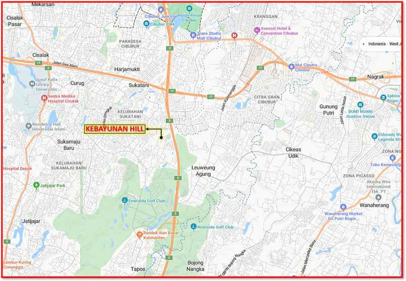 dijual rumah jl kebayunan