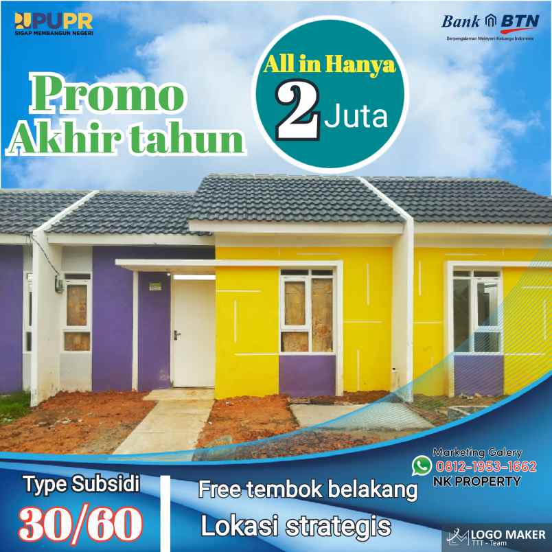 dijual rumah jln raya bojong klapa