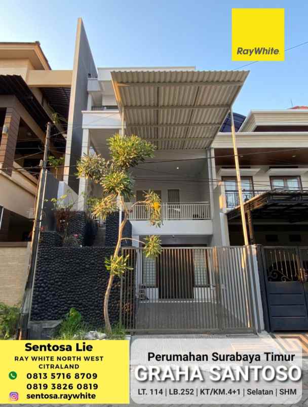 Dijual Rumah Graha Santoso Regency Rungkut Surabaya Timur Furnish
