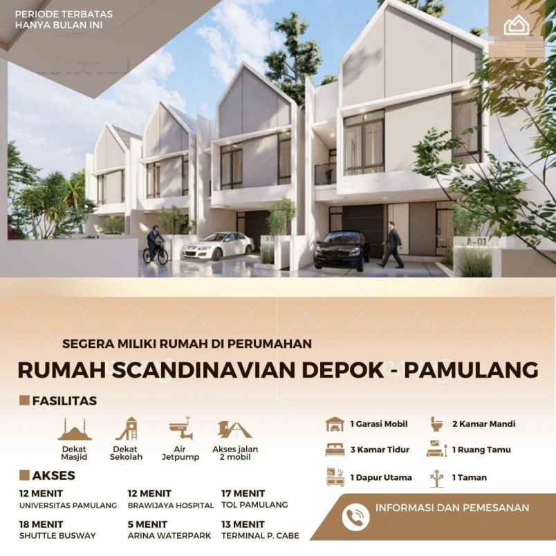 dijual rumah pondok petir