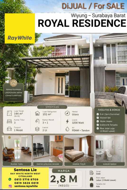 dijual rumah royal residence