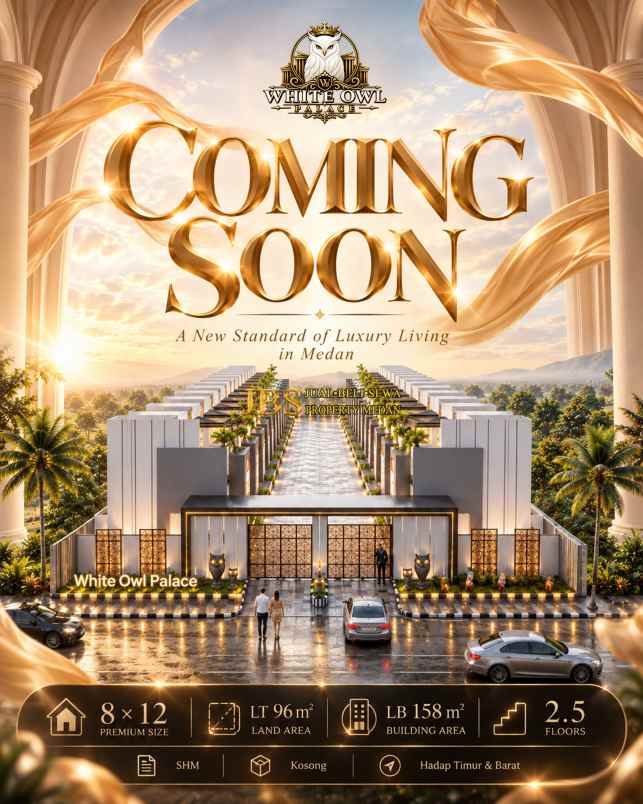 dijual rumah white owl palace jalan