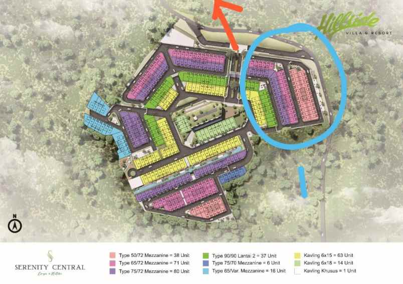 dijual setenity central lokasi strategis dekat wisata