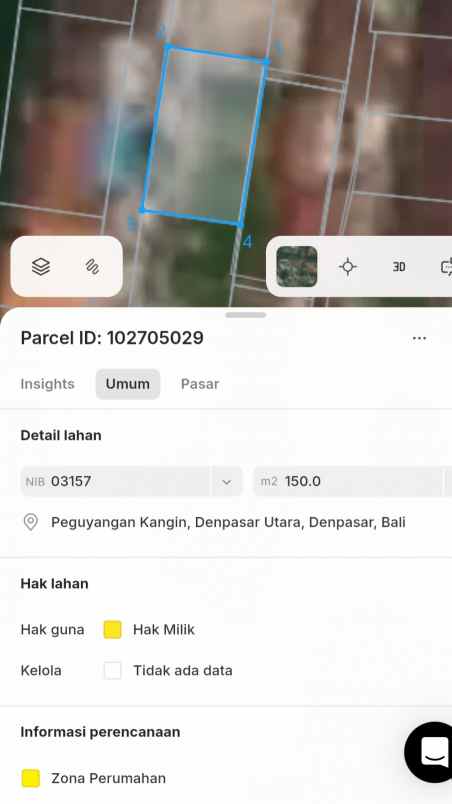 dijual tanah bedahulu gatsu tengah