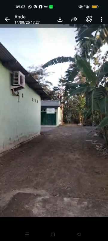 dijual tanah dijual rumah di rt 57 rw