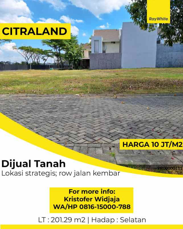 dijual tanah greenlake citraland