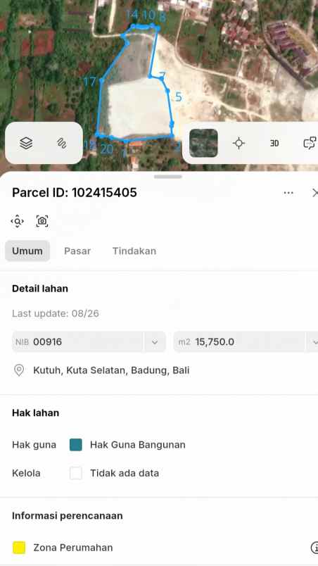 dijual tanah jl gayang sari
