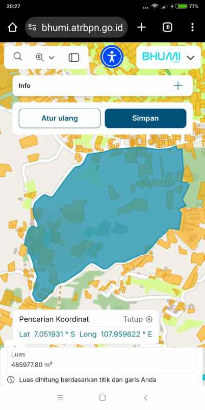 dijual tanah jl limbangan barat majasari