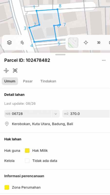 dijual tanah jl raya kesambi
