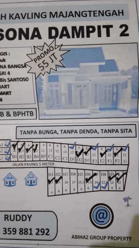 dijual tanah jl supiani majang tengah