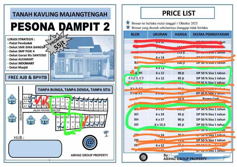 dijual tanah jl supiani majang tengah
