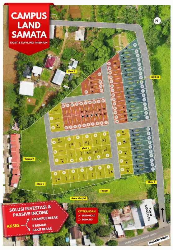 dijual tanah jl yasin limpo