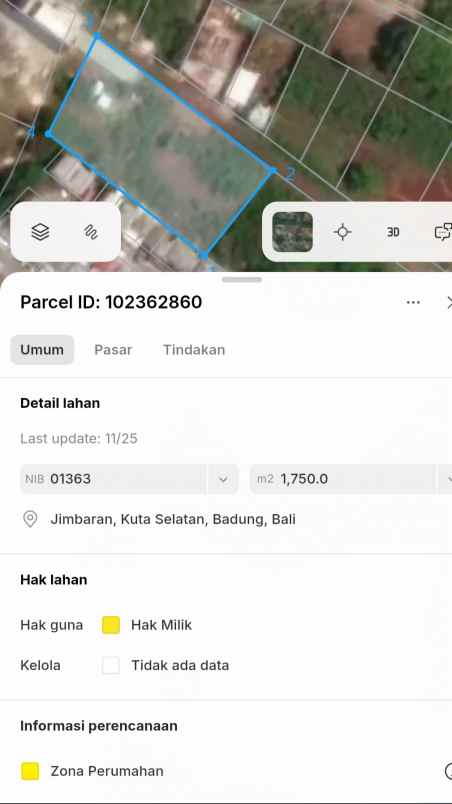 dijual tanah kampus unud