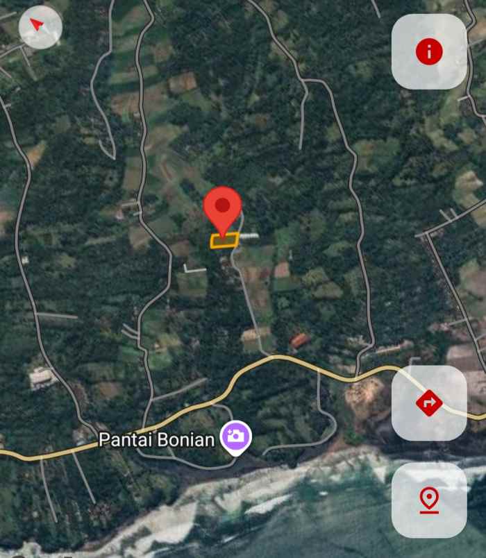 dijual tanah kebun los sungai kecil murah dekat pantai