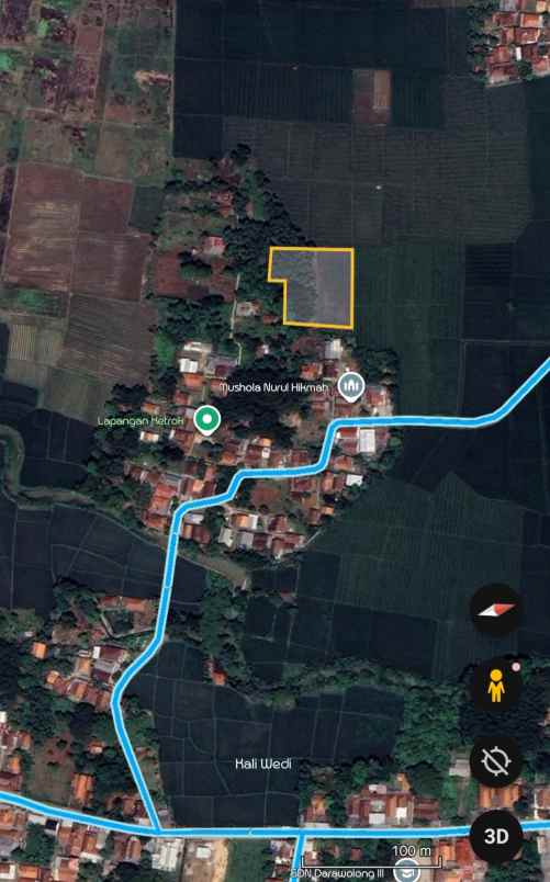 dijual tanah kebun sawah