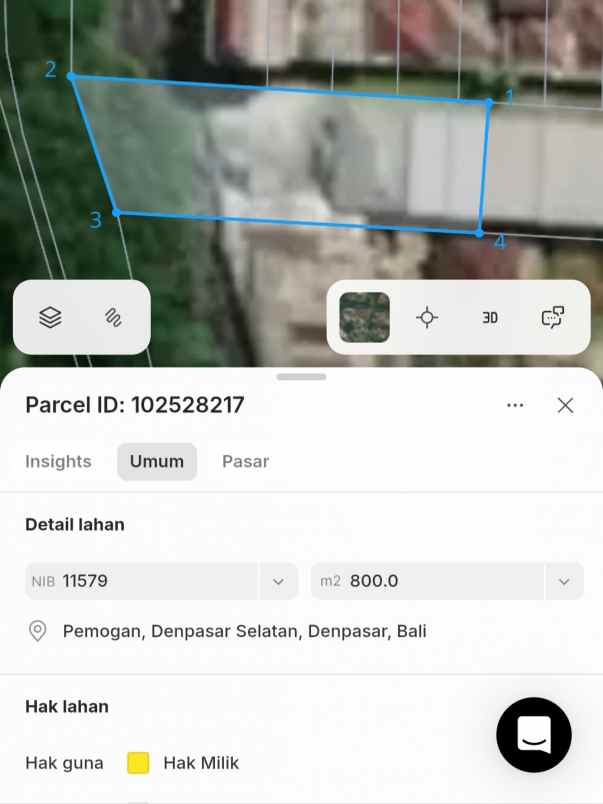 dijual tanah kepaon pemogan