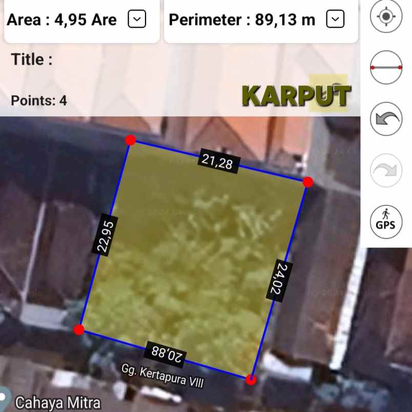 dijual tanah kertapura