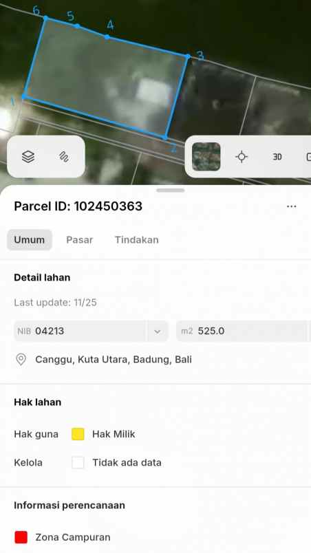dijual tanah padang linjong