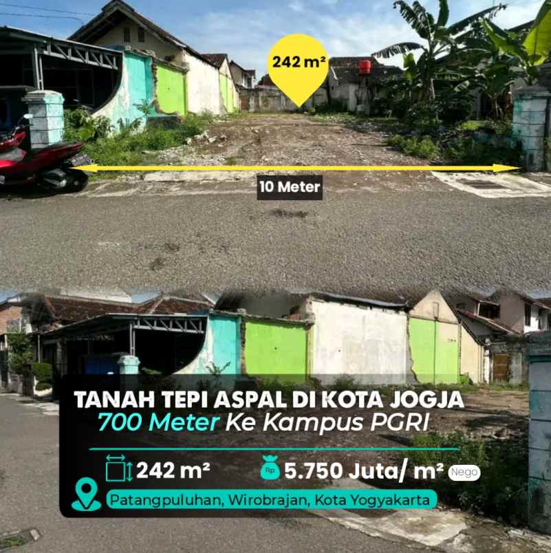 dijual tanah patangpuluhan