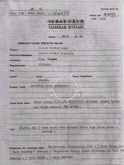 dijual tanah perum pasraman unud