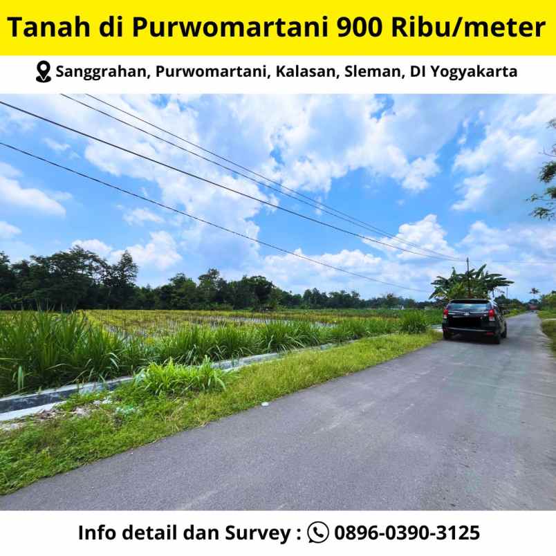 dijual tanah sanggrahan purwomartani